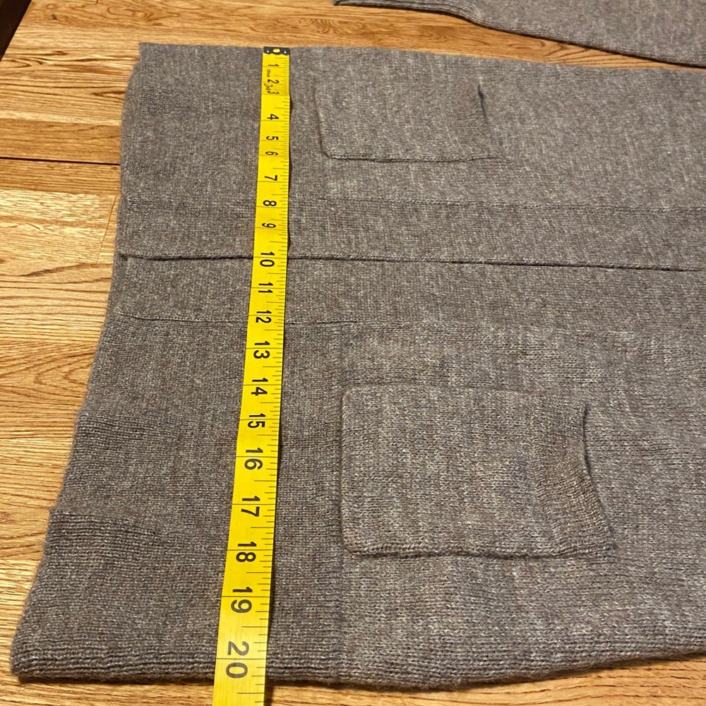 J.Crew alpaca wool collared  open-front brown/taupe cardigan sweater M - Picture 13 of 16